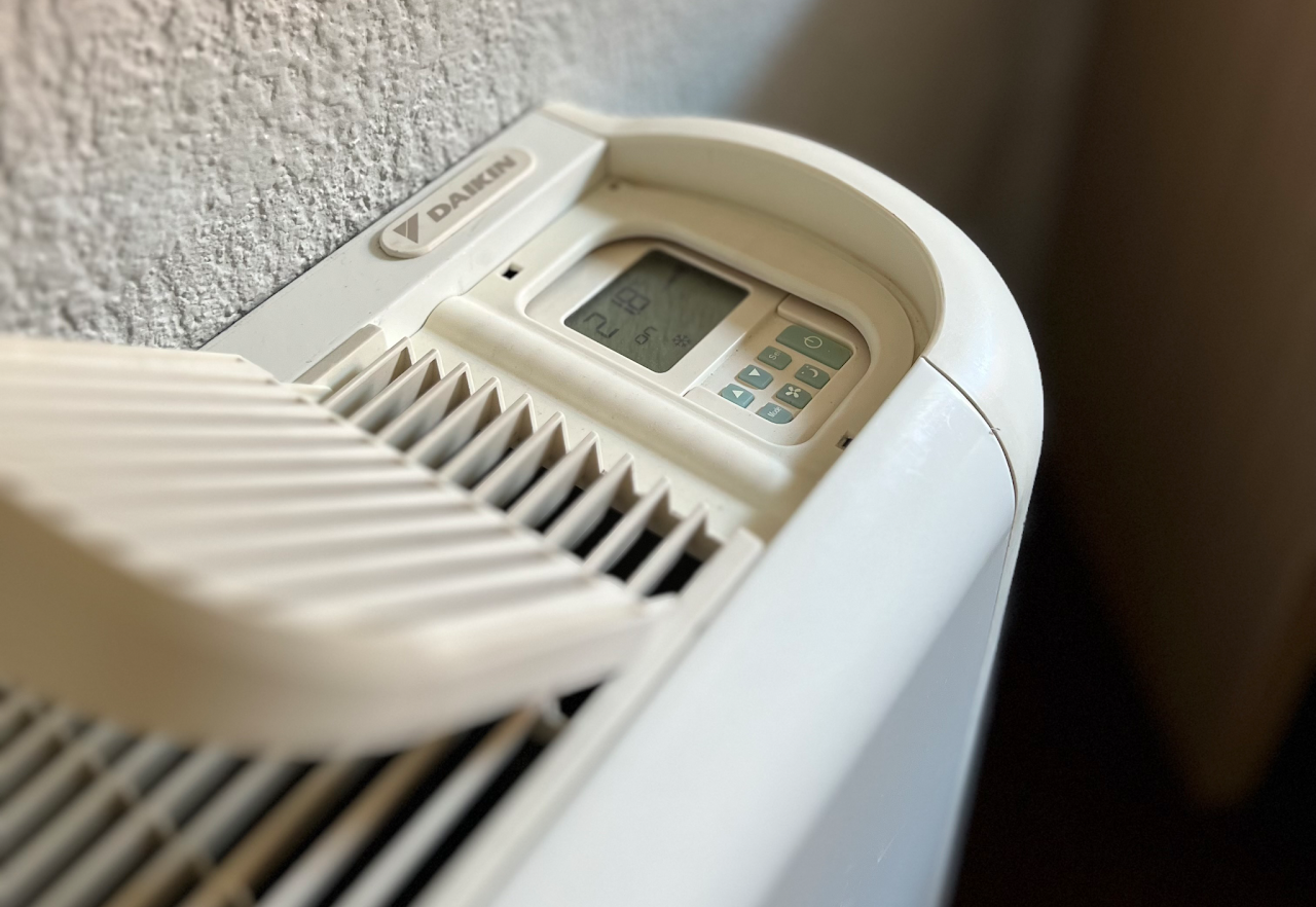 General view of the air conditioner remote